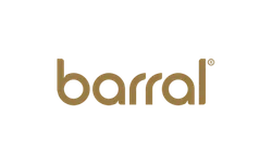 Logotipo Barral em produtos disponíveis na Farmácia Correia Rosa.